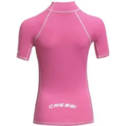 Футболка из лайкры с коротким рукавом RASH GUARD жен-розовая Cressi