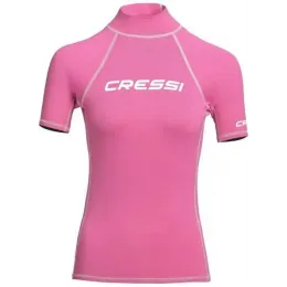 Футболка из лайкры с коротким рукавом RASH GUARD жен-розовая Cressi