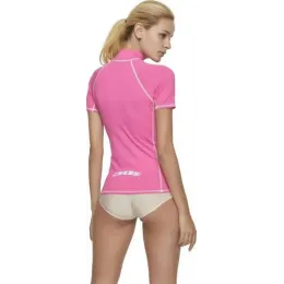 Футболка из лайкры с коротким рукавом RASH GUARD жен-розовая Cressi