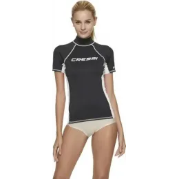 Футболка из лайкры с коротким рукавом RASH GUARD жен. черная Cressi