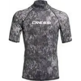 Футболка из лайкры с коротким рукавом RASH GUARD муж. Камуфляж черно-серый Cressi