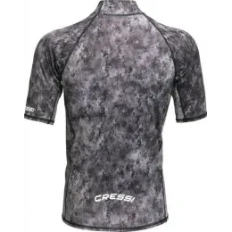 Футболка из лайкры с коротким рукавом RASH GUARD муж. Камуфляж черно-серый Cressi