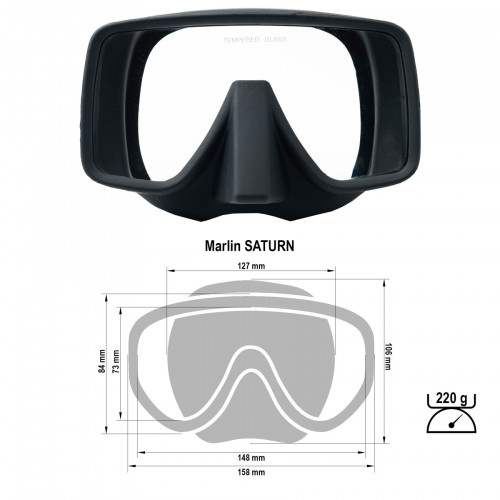 Маска Marlin SATURN matte black