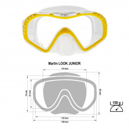 Маска Marlin Look Junior Yellow/trans