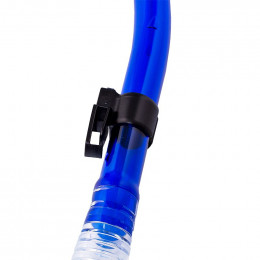 Трубка Marlin Dry Lux blue/clear прямая гофра